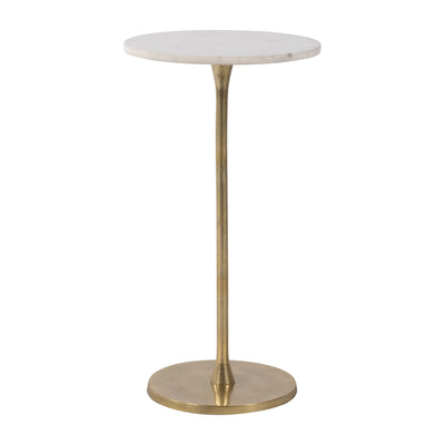 METAL, 24H ROUND DRINK TABLE, GOLD/W