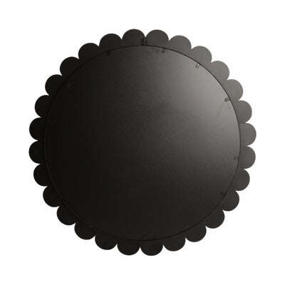 34 Scallop Border Mirror, Black