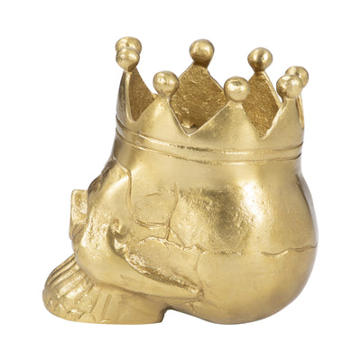 METAL, 8 SKULL WITH CROWN, GOLD