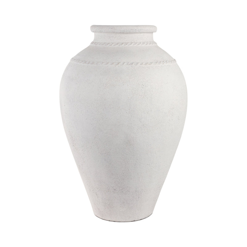 30 Terracotta Floor Vase, Ivory