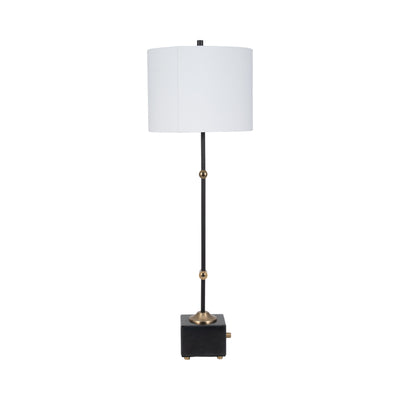 36 Hilliard Marble Buffet Table Lamp, Gold/black