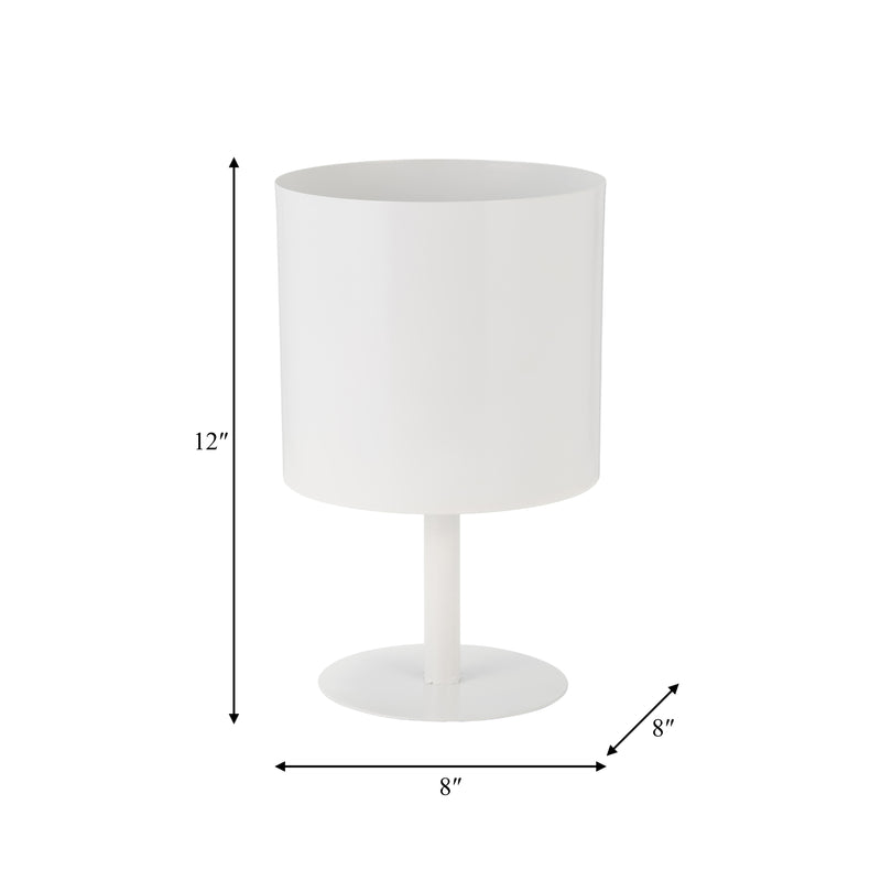 Ec Metal,8,flat Round Base Planter,white