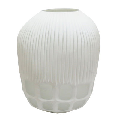 16 Arles Large White Glass Vase