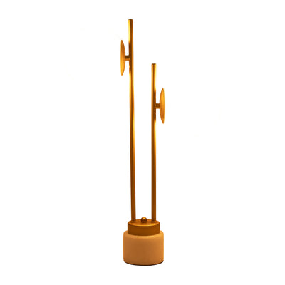 Glass/brass 23 Double Diffuser Table Lamp, Gold