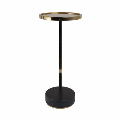 24 Draco Marble And Gold Finish Accent Table