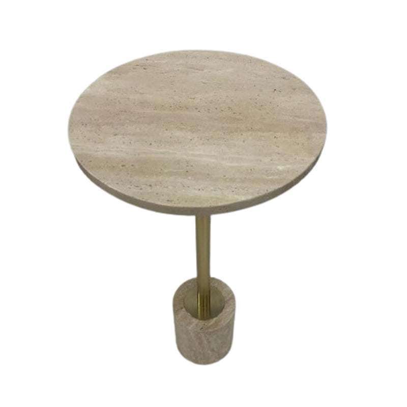 22 Masanori Travertine Accent Table