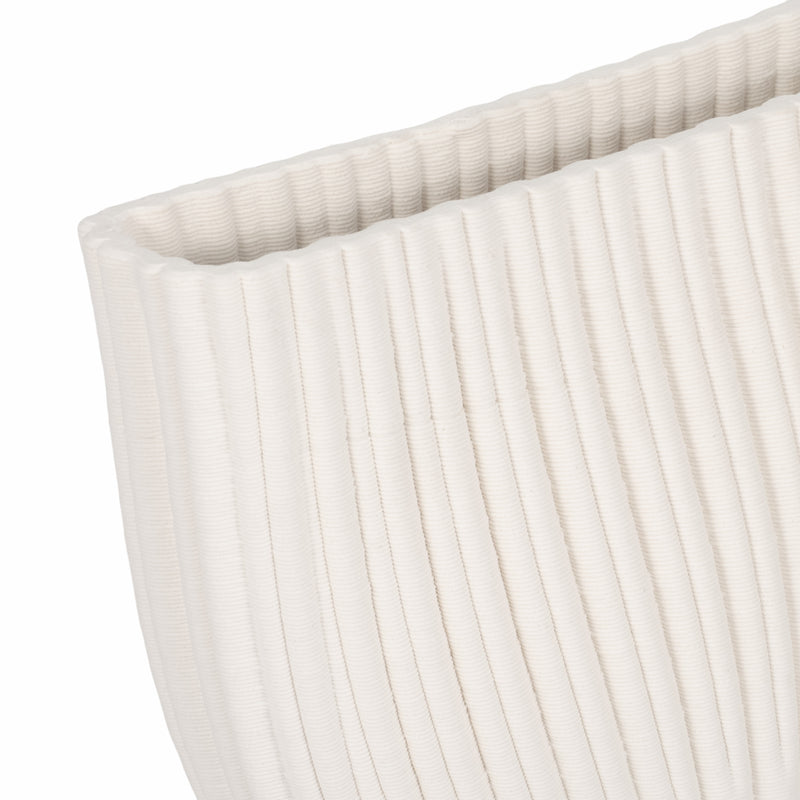 9 BELLO 3D PRINTED VASE, IVORY/BEIGE