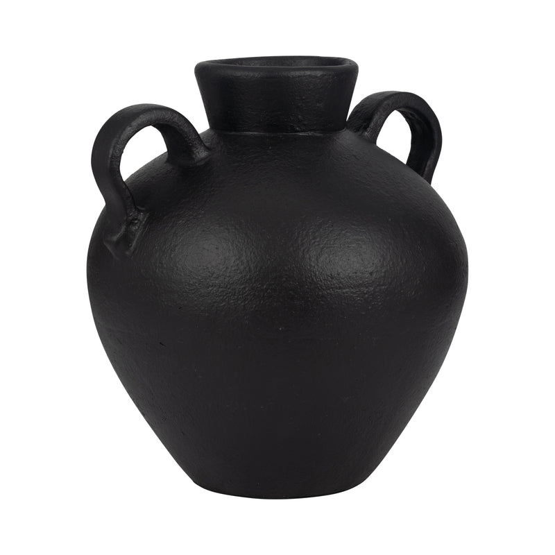 TERRACOTTA, 17 ORGANIC JUG WITH 2 HANDLES, BLACK