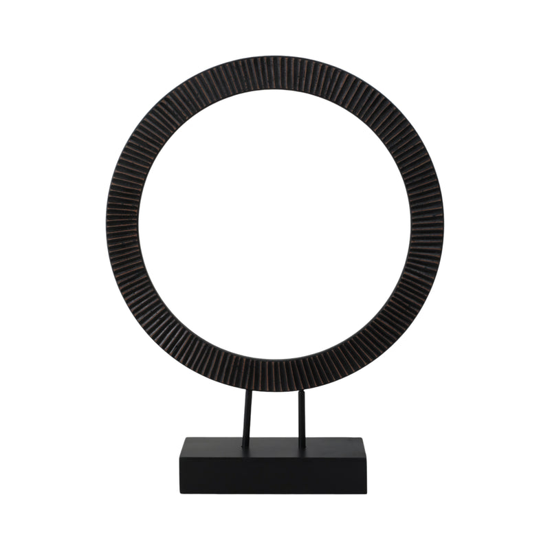 23 VOLTA SMALL BLACK WOOD RING STATUARY