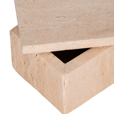 6 Travertine Box, Tan