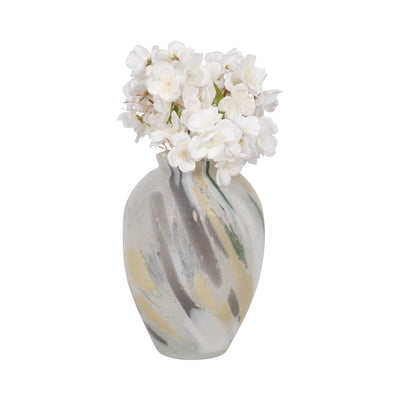 Marco Glass, 9 Marbled Look Vase, Multi