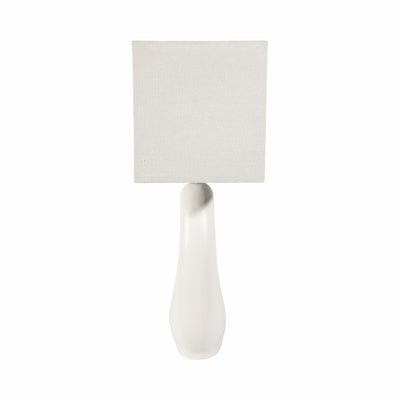 27 Open Cut-out Oval Table Lamp, White