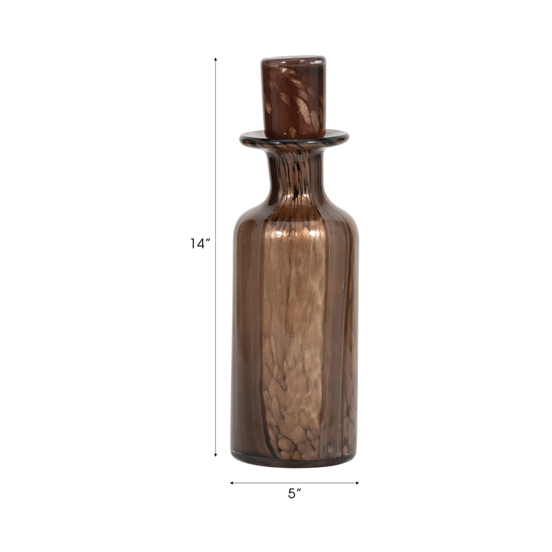 14 Hilary Large Brown Glass Bottle