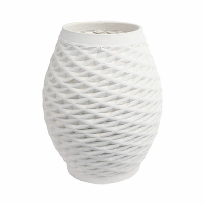 16talland Large 3d Printed Porcelain Vase, Ivory