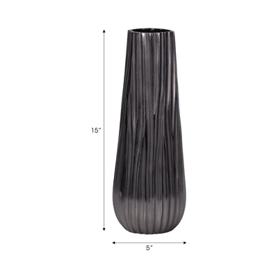 Metal 15 Jesson Small Graphite Vase