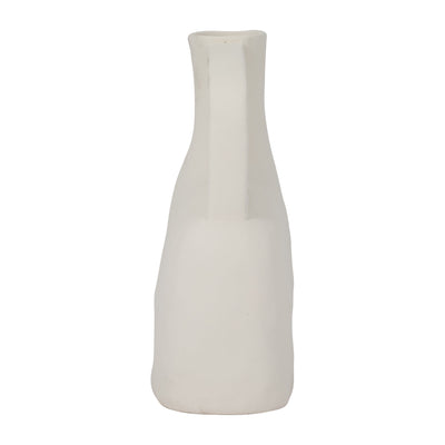 CER, 12 ROUGH TRIPLE HANDLE VASE, COTTON