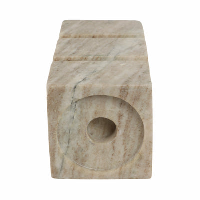 8 Onyx Marble Stacked Cubes Pillar Candleholder,