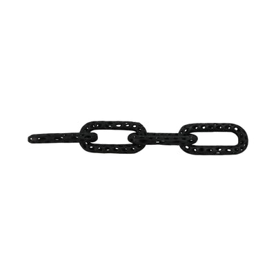 25x4 Pierced Metal 4-chain Link Object, Black