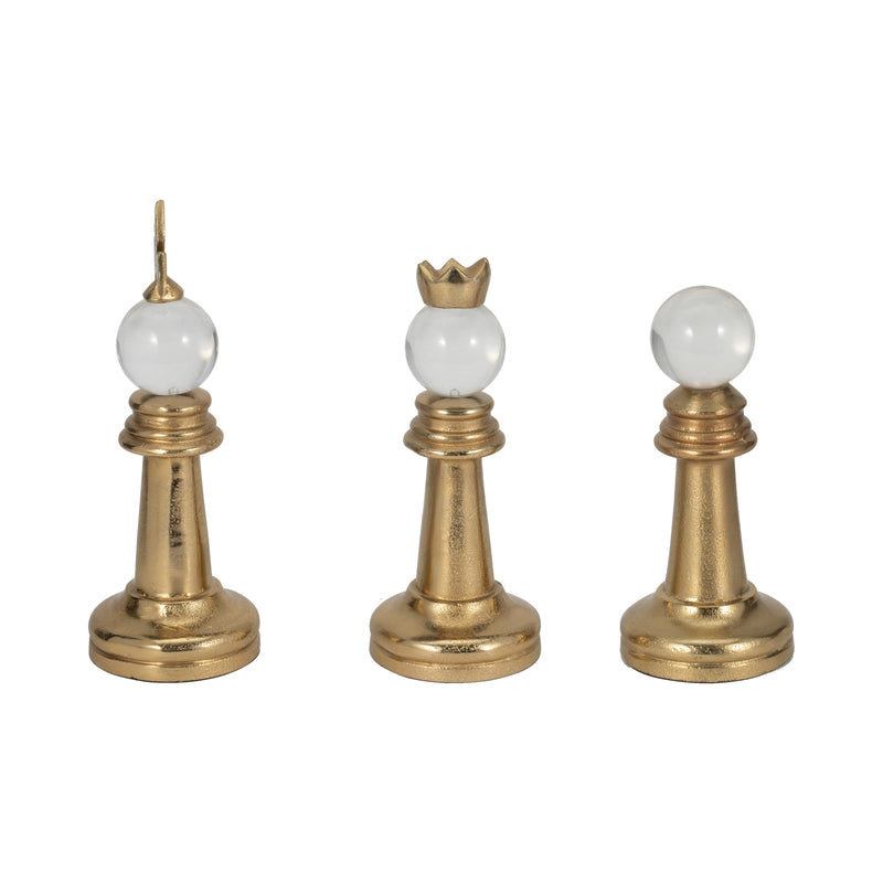 S/3 8/9/10 Turin Gold Chess Pieces