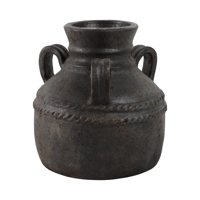 Terracotta, 12 Triple Handle Jug, Black