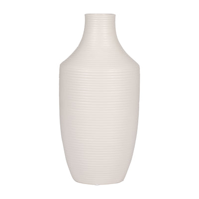 CER, 12 LINES VASE, WHITE