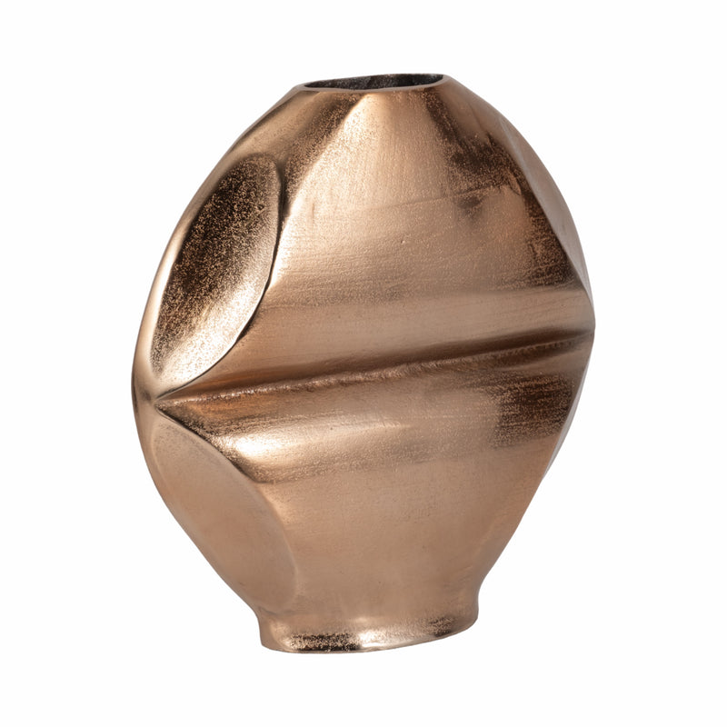 14 Byram, Metal Slit Vase, Champagne