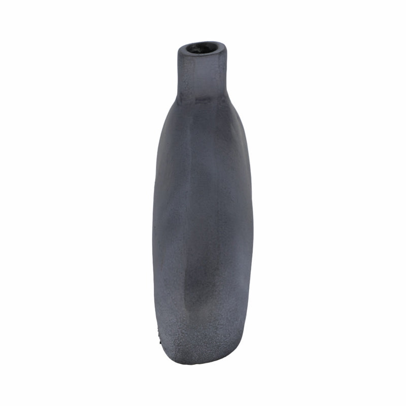 13 MAUER SLEEK METAL GRAY VASE