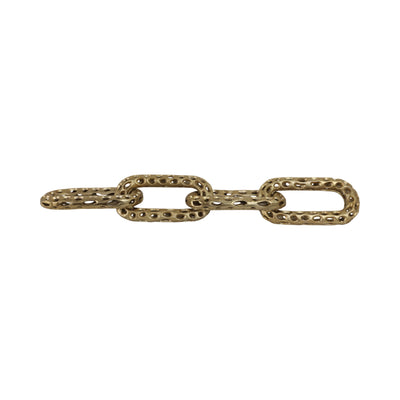 25x4 Pierced Metal 4-chain Link Object, Gold