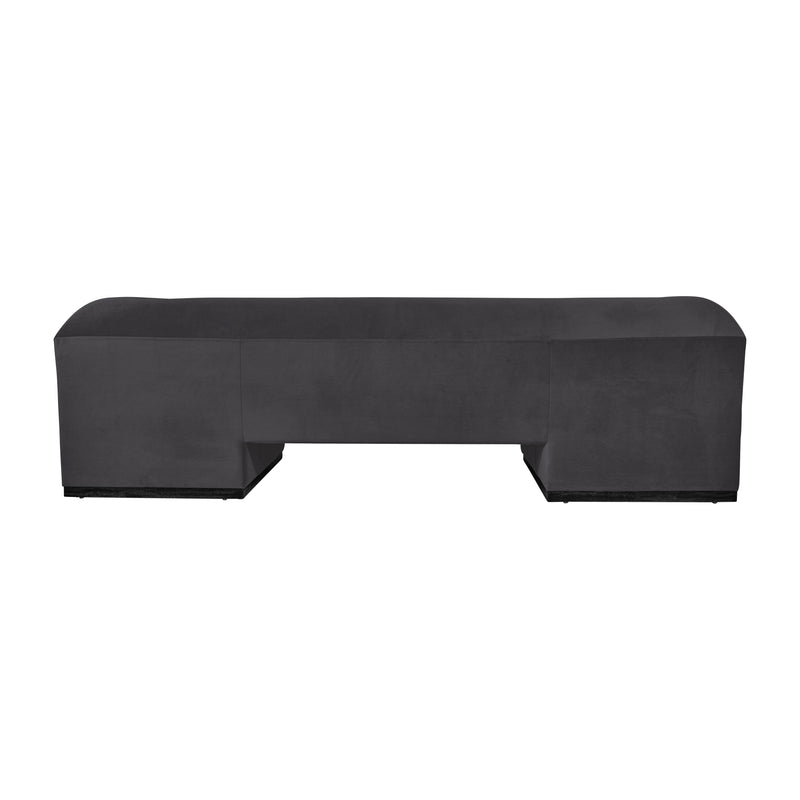 MODERN SOFA - BLACK OAK BASE,  GUNMETAL