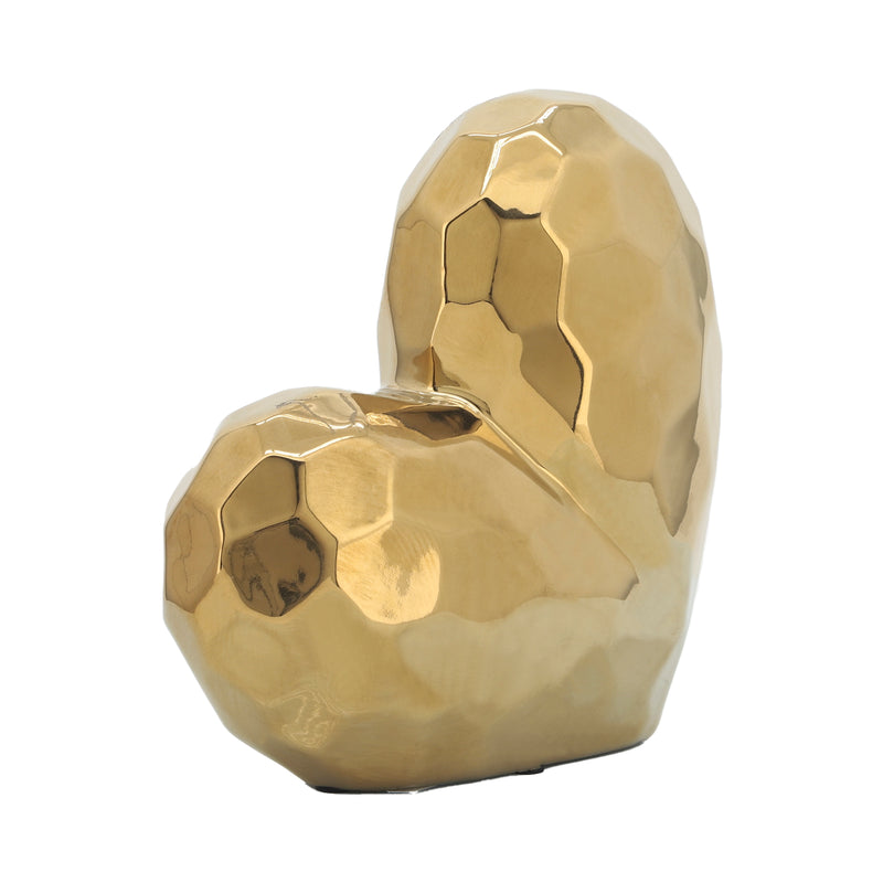 GOLD CERAMIC HEART 7.75