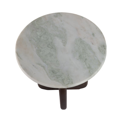 20x15 Marble Top Accent Table, Green/brown