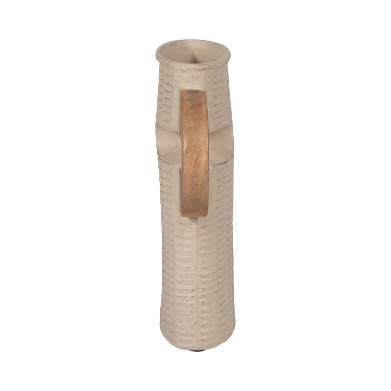 ECOMIX, 14 VASE WITH HANDLE, IVORY