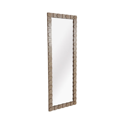 24x70 Rectange Leaner Mirror W/ Circle Details, Bl