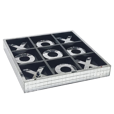 12 Disco Mosaic X&o Game, Silver