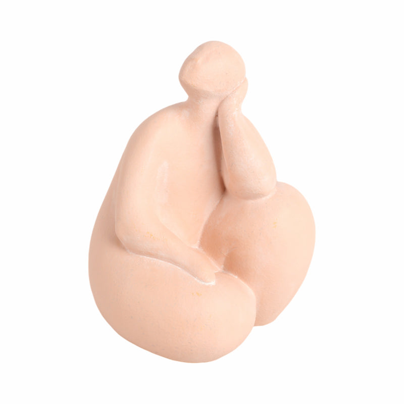 9 Curvy Sitting Figure, Terracotta