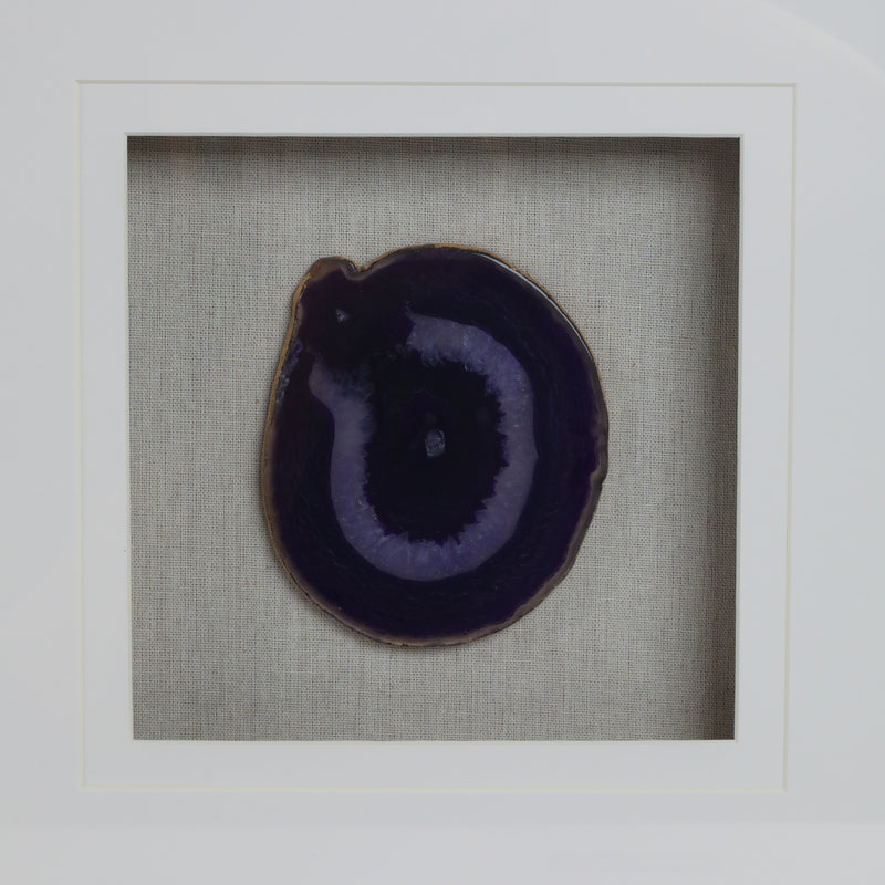 20X20 S/2 FRAMED AGATE, PURPLE