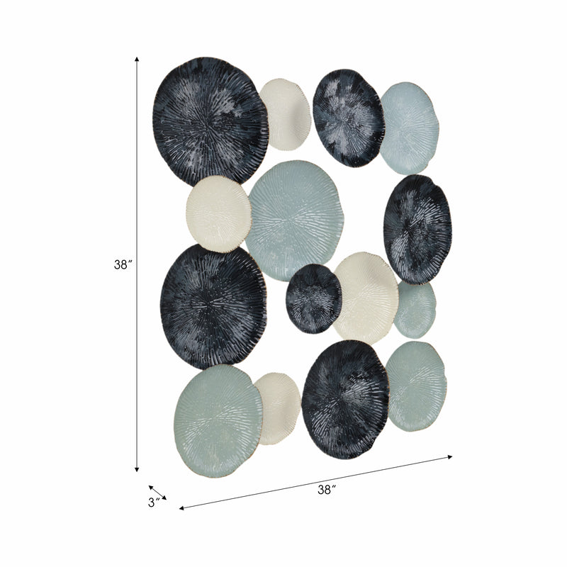 38 Circle Grouping Metal Wall Decor, Multi