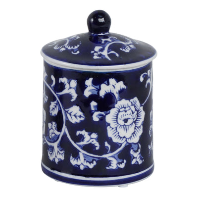 Cer, 6 8oz Chinoiserie Scntd Candle W/lid,blu/wht