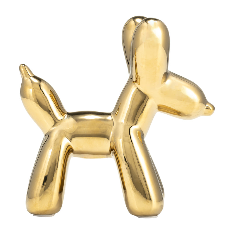 7L BALLOON DOG ANIMAL, GOLD