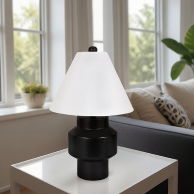 22 Modern Cylinder Table Lamp, Black