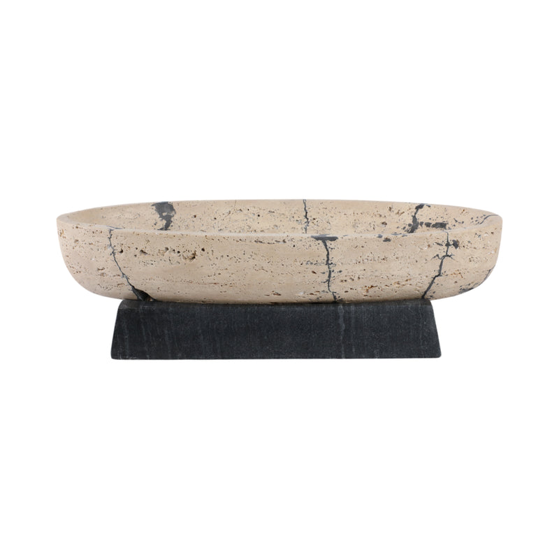 18 Gorda Crackle Travertine Bowl