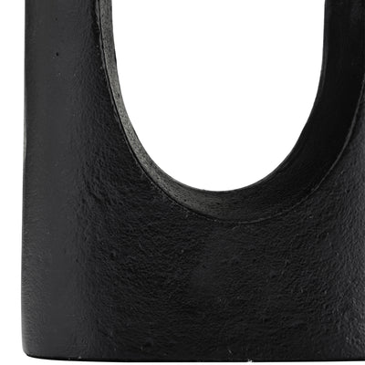 METAL,16H,TALL MODERN OPEN CUT OUT VASE,BLACK