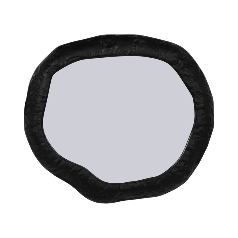 ALUM,18,HAMMERED OUTLINED MIRROR,MATTE BLACK