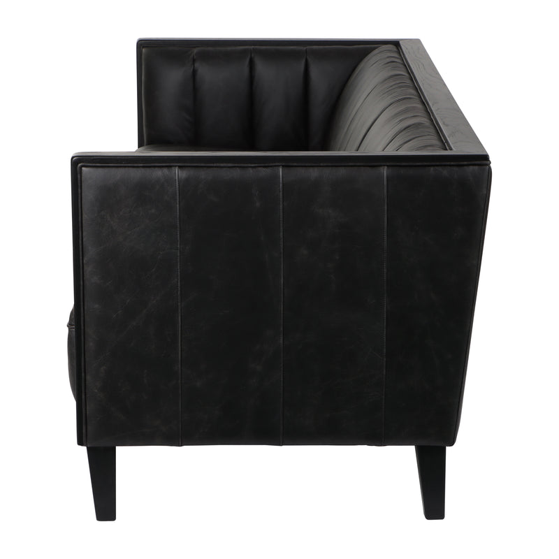 89 Eclipse Leather Sofa, Black