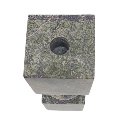 9x3 Chunky Marble Taper Holder, Forest Green