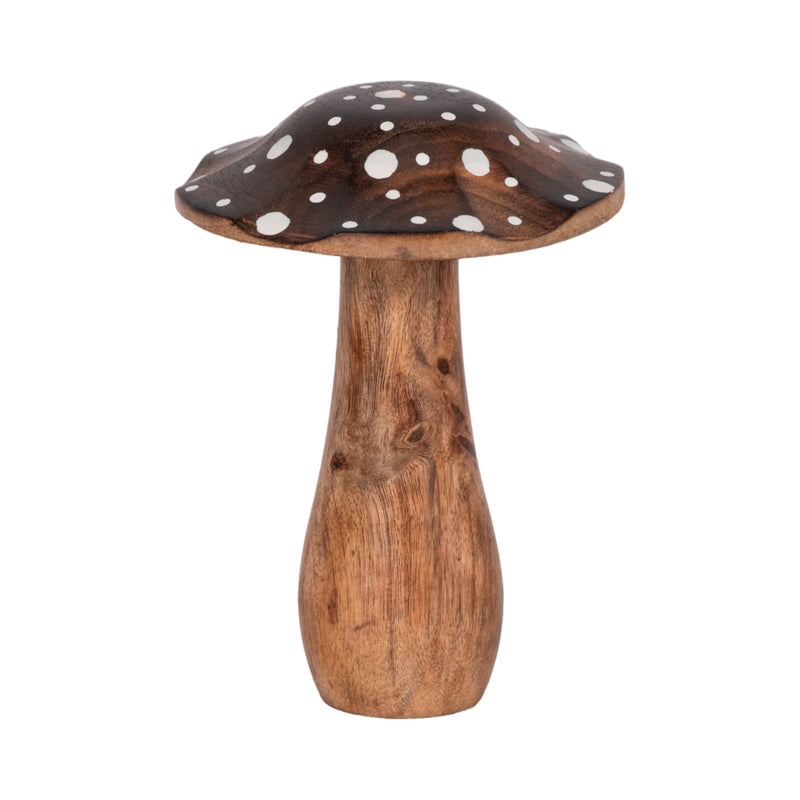 6 Wood Mushroom With White Dots, Brown