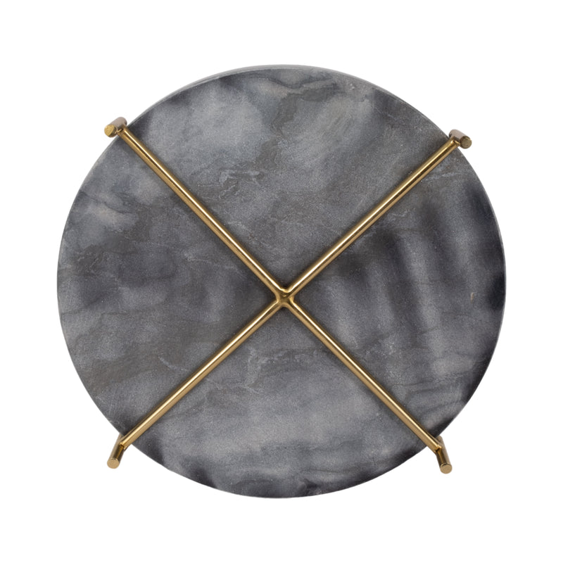 15 Oxford Large Marble Tray, Gray