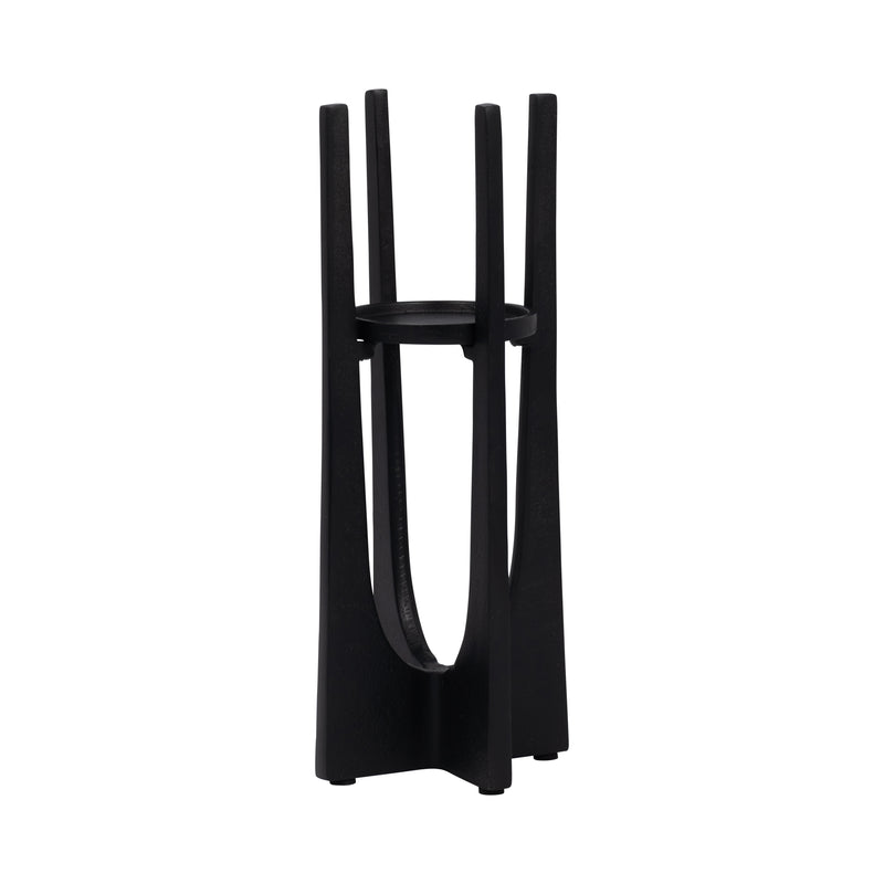 METAL, 12 PILLAR CANDLE HOLDER, BLACK