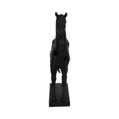 17 Horse Sculpture On Base, Black