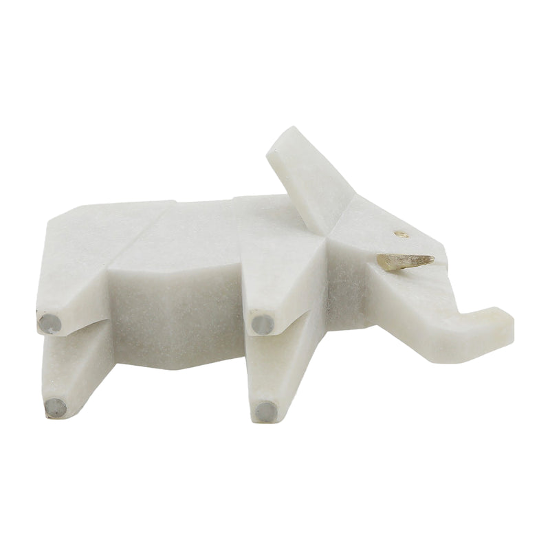 11 ANDORA ELEPHANT STATUARY, WHITE